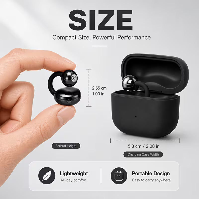 Sound Haven Open-Ear Rechargeable Sound Amplifier, Equipped with Portable Charging Box