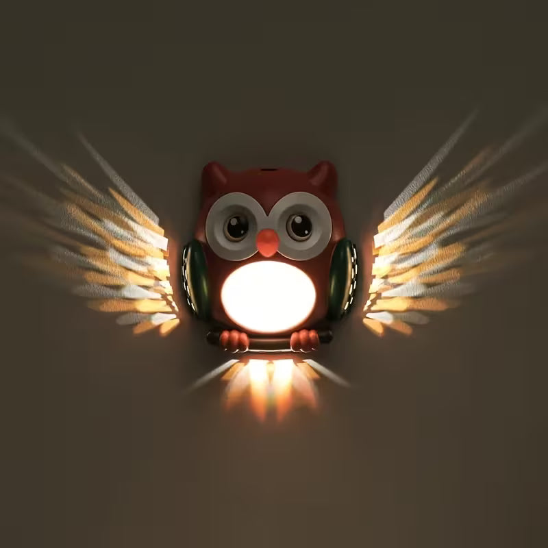 Motion-Sensing Owl Night Light with LED Soothing Blue Glow