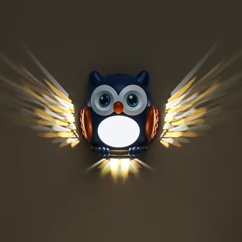 Motion-Sensing Owl Night Light with LED Soothing Blue Glow