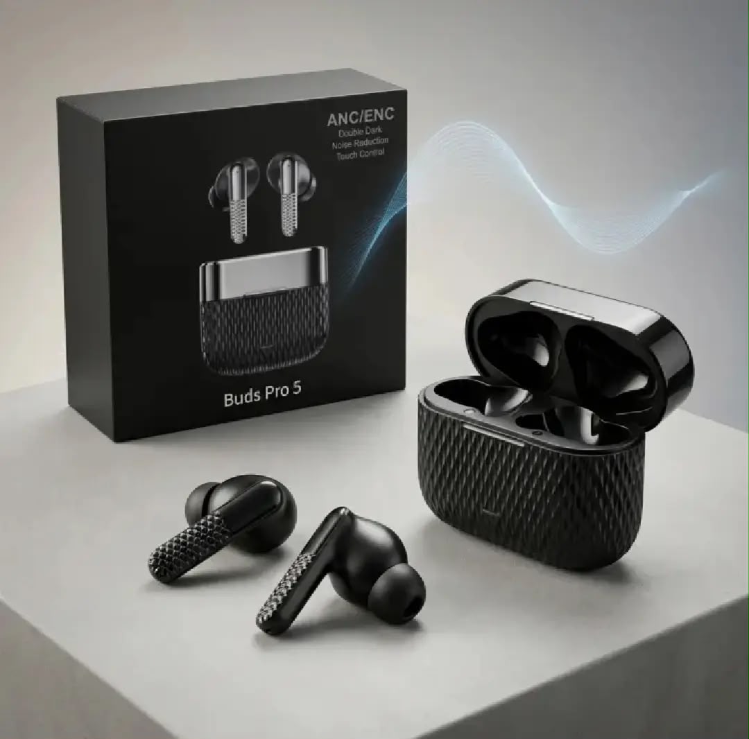Buds Pro 5 Wireless Bluetooth Earbuds | HD Sound | Touch Control | Noise Reduction