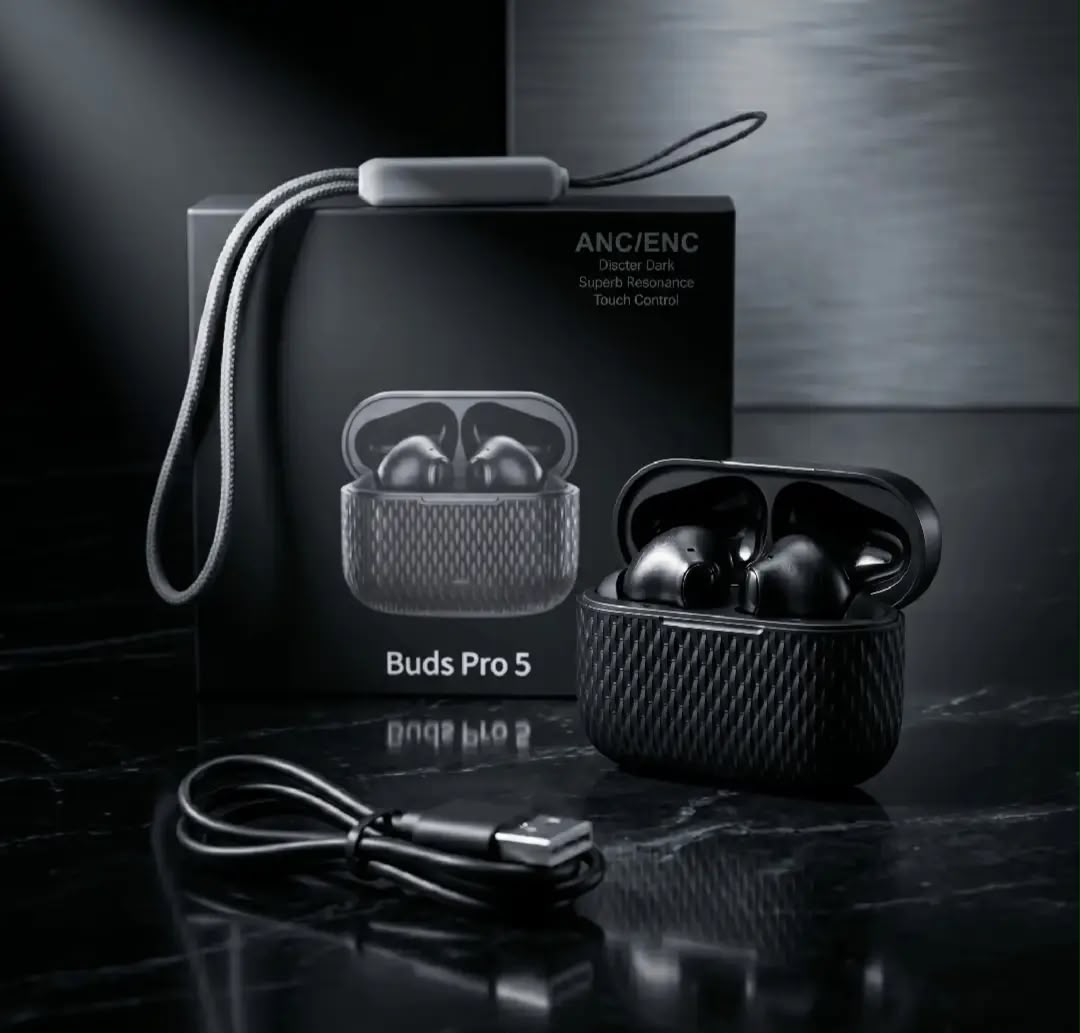 Buds Pro 5 Wireless Bluetooth Earbuds | HD Sound | Touch Control | Noise Reduction