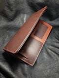 Handmade Vegetable Tanned Leather Long Wallet with Zipper