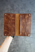 Leather Clutch Wallet for Women Men, Card Holder Wallet, Custom Name Leather Wallet
